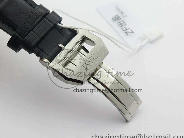 MIROTIME 0421 MoistureWicking Portuguese IW371491 ZF 1:1 Best Edition SS Blue Dial On Leather Strap A79350 (Slim Movement) V 7221